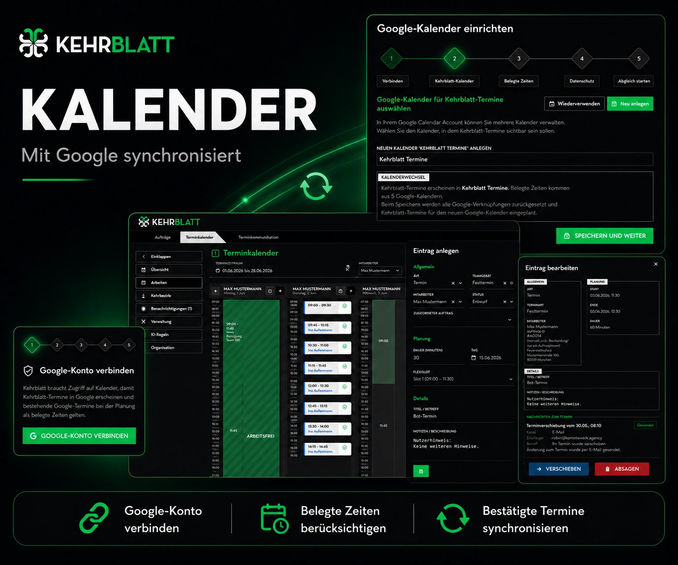 KehrBlatt – Feature-Kachel Kalender