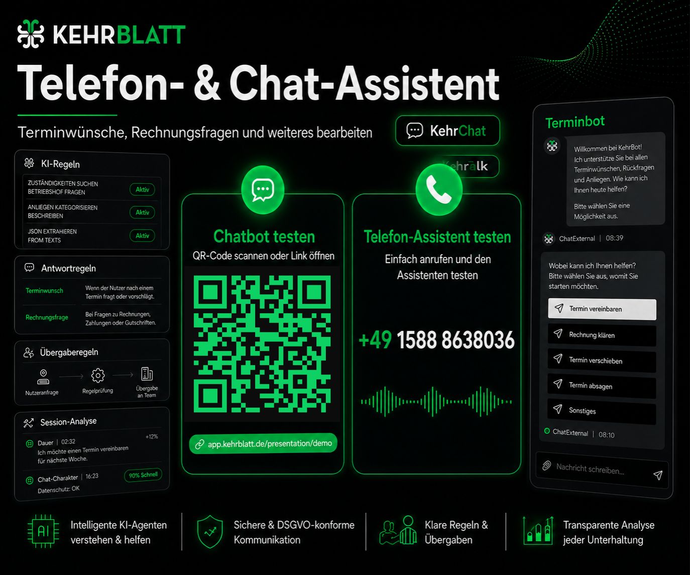 KehrBlatt – Feature-Kachel KI-Agenten