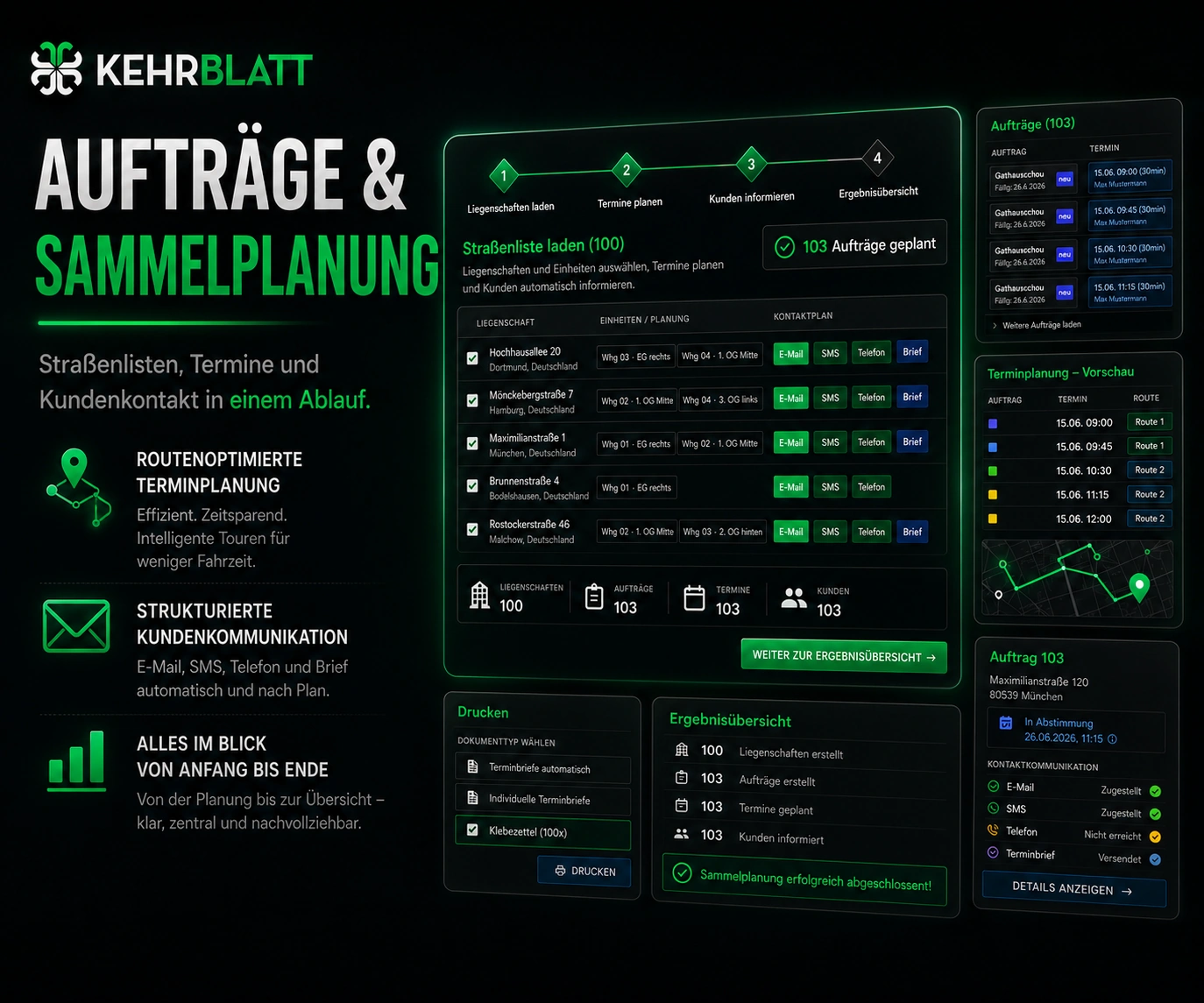 KehrBlatt – Feature-Kachel Sammelplanung